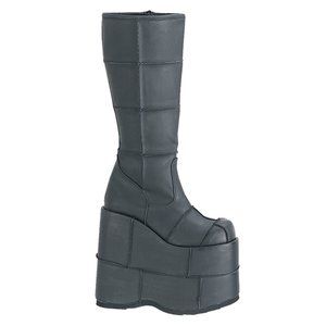Demonia Stack-301 Black Tall Unisex Platform Boot